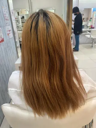 セミロング 【髪質改善カラー】 瀧田嵐士🇰🇷のヘアスタイル