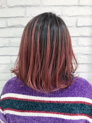ミディアム カラー 横浜🍒ルーツカラー エクステ/RIEのヘアスタイル