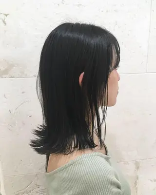 セミロング カラー 斉藤 貴也のヘアスタイル