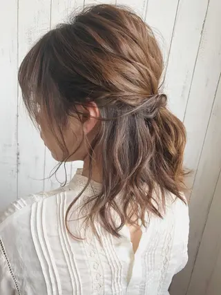 セミロング ヘアアレンジ 🍎みついじゅん🍏 ボブ指名No.1のヘアスタイル