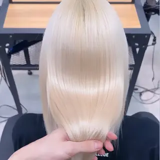 カラー ヘアアレンジ 艶髪ハイトーン/ ブロンド/Nagiのヘアスタイル