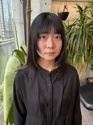 ミディアム カラー 似合わせカット レイヤー/ボブのヘアスタイル