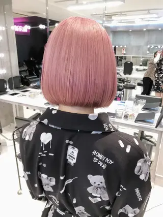 ミディアム カラー Bob＆ハイトーン 専門家CHIHIROのヘアスタイル