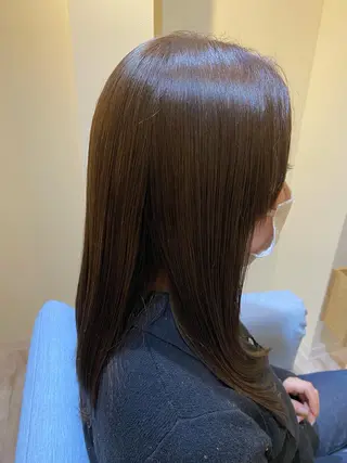 ロング カラー 金島 青のヘアスタイル