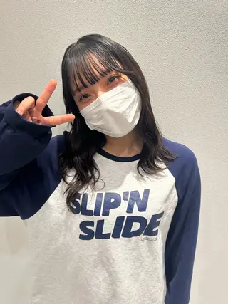 ミディアム パーマ 艶カラー/エクステ/ MIRAI🪽のヘアスタイル