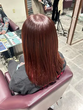 ミディアム カラー カットモデル 天王寺🤍haruのヘアスタイル