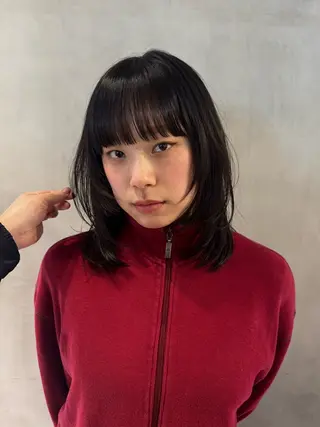 ミディアム 黒染め落とし ムラ修正　ハイトーンのヘアスタイル