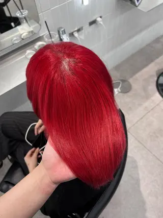 ショート ハイトーン デザインカラーのヘアスタイル