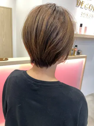 ショート カラー DECORA SORAN【本川越】所属・韓国/顔周り/ボブ/ ショート/大川陽太のヘアスタイル