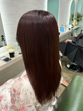 ミディアム カラー 縮毛矯正/ /関内/あべももこのヘアスタイル