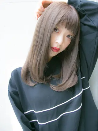 ロング カラー パーマ ヘアアレンジ 髪質改善🩵縮毛矯正 代々木/木下のヘアスタイル