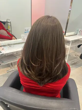ミディアム のあ/カットモデル/ 縮毛矯正モデルのヘアスタイル