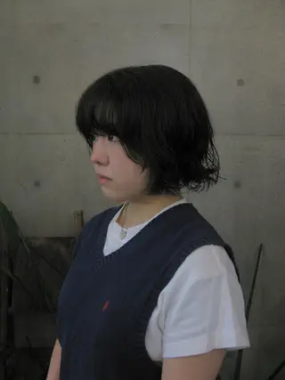 ショート パーマ ヘアアレンジ 松井 七瀬のヘアスタイル