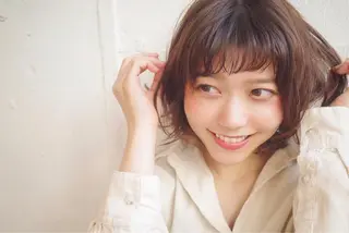 ミディアム カラー ふくだ りさ【ciAo!】のヘアスタイル