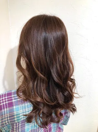 セミロング カラー 浦山 和之のヘアスタイル