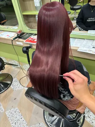 ロング カラー パーマ 朝が楽になる髪質改善 /美髪矯正/KOHのヘアスタイル
