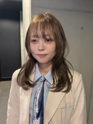 ミディアム カラー 韓国レイヤー/柔らか カラー/RIN🎀のヘアスタイル