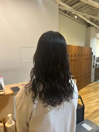 ロング パーマ 永田 幸花のヘアスタイル