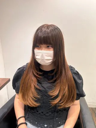 ロング 🤎オリーブカラー× パーマ特化💫森口のヘアスタイル