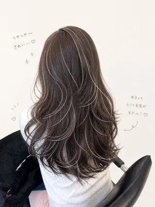 ロング カラー 心斎橋/ブリーチなし 髪質改善/レイヤーのヘアスタイル