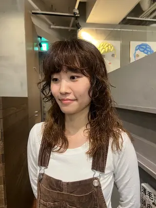 ロング パーマ anti所属・小川 実夢のヘアスタイル
