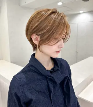 ショート カラー 白髪率別白髪ぼかし /なおき/表参道のヘアスタイル
