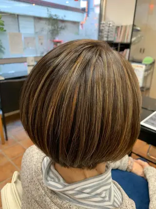 ショート カラー フリーランス理美容師 いさかのヘアスタイル