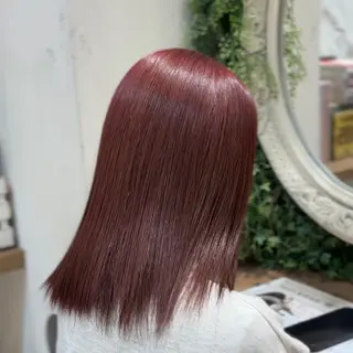 ミディアム カラー 横浜パーマ🌐ボブ✨ 暖色カラーもえかのヘアスタイル