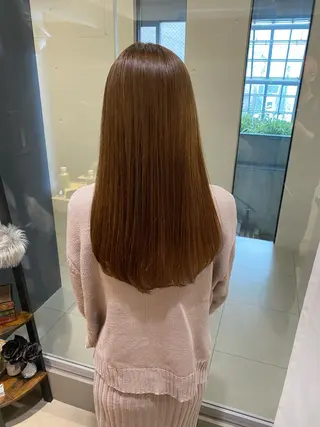 セミロング パーマ 田中 アキオのヘアスタイル