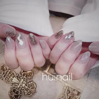 ミディアム めぐみのネイルサロン スタッフ練習のネイルデザイン