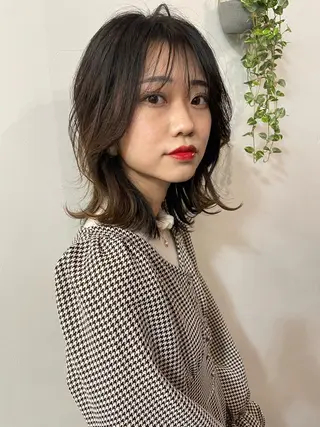 ミディアム カラー ツヤ美髪💐 髪質改善/高山愛来のヘアスタイル