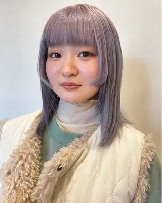 セミロング カラー ヘアアレンジ たかいわ みきのヘアスタイル