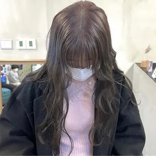 ロング カラー パーマ ヘアアレンジ メンズ キッズ ネイル マツエク・マツパ アイブロウ 前川 朋香のヘアスタイル