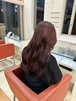 ロング カラー フェザー/波巻き 雫石大夢のヘアスタイル