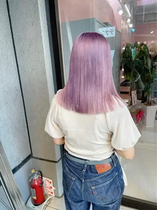 セミロング カラー ヘアアレンジ Bob&ハイトーン 専門家CHIHIROのヘアスタイル