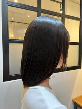 ミディアム Rika🎀美髪矯正 /透明感カラー🫧のヘアスタイル