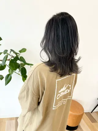 ミディアム ケアブリーチ 黒瀬有汰のヘアスタイル
