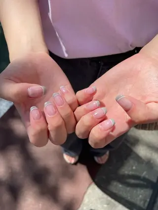 ネイル はばすみれ🎀ﾈｲﾙ 光ﾌｪｲｼｬﾙ ﾍｱのネイルデザイン