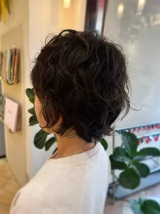 ショート パーマ 小顔レイヤー💗 木村実樹のヘアスタイル