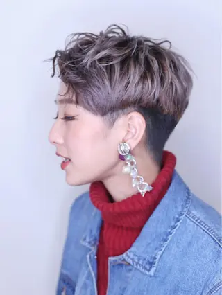 ショート カラー 髪質改善/イルミナ/ 城崎のヘアスタイル