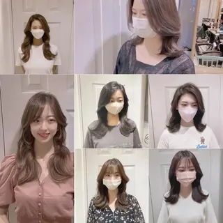 セミロング パーソナルカラー lapiax阿部のヘアスタイル