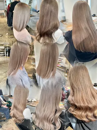 セミロング カラー ✨艶ブリーチカラー ✨四ノ宮裕己のヘアスタイル