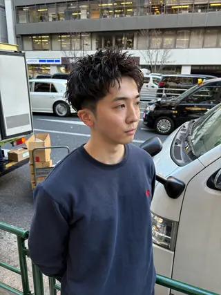 ショート パーマ メンズ 💈メンズ短髪特化 ✂︎伊藤大輝💈のヘアスタイル