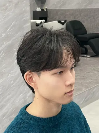パーマ メンズ ulus kobe 藤枝大地のヘアスタイル