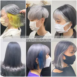 ミディアム カラー パーマ ヘアアレンジ メンズ キッズ ネイル マツエク・マツパ アイブロウ 切りっぱなしヘアボブ ミディアムヘアRYOのヘアスタイル