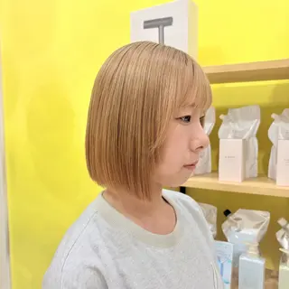 ミディアム カラー アカネ/暖色カラー /ボブ🪐🧡のヘアスタイル