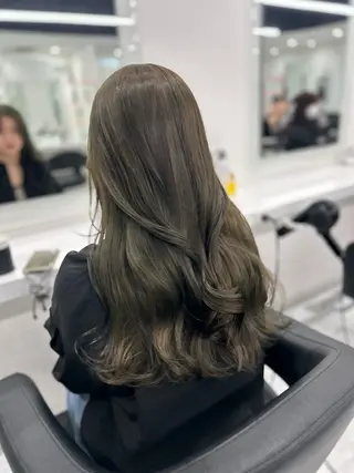 ロング カラー 渋谷人気1位✨カラー 縮毛、髪質改善のヘアスタイル