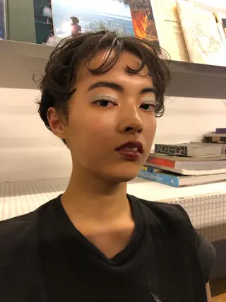 ショート カラー パーマ ヘアアレンジ eri kinjoのヘアスタイル