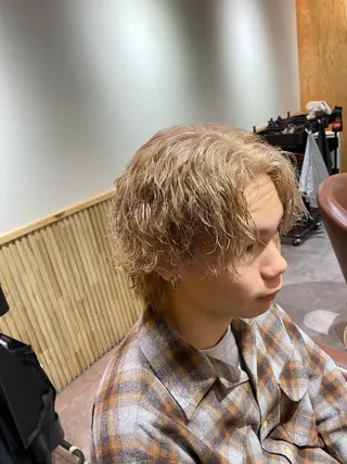 カラー メンズ メンズブリーチカラー /パーマ ごーた立川のヘアスタイル