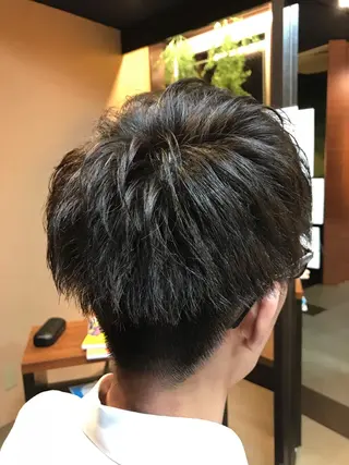 ショート メンズ ❣️大人色気レイヤー 美髪縮毛 金山❣️のヘアスタイル